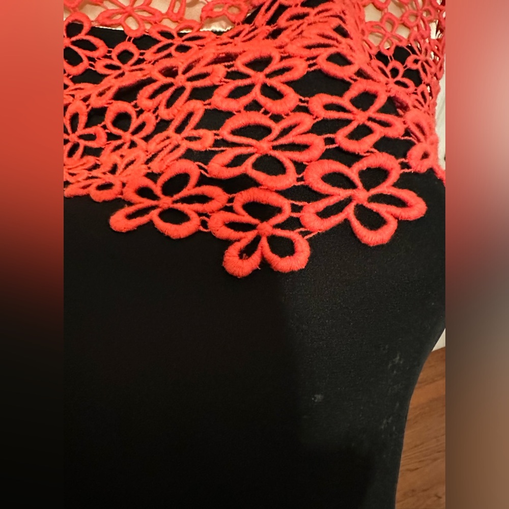 3.1 Phillip Lim cream & black silk mini dress with orange floral embroidery - 8 - Picture 6 of 12